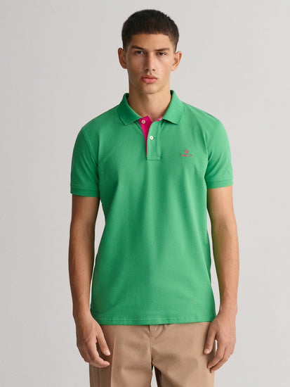 Gant Green Slim Fit Rugger Pique Polo T-Shirt