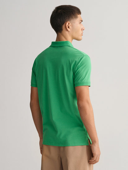 Gant Green Slim Fit Rugger Pique Polo T-Shirt