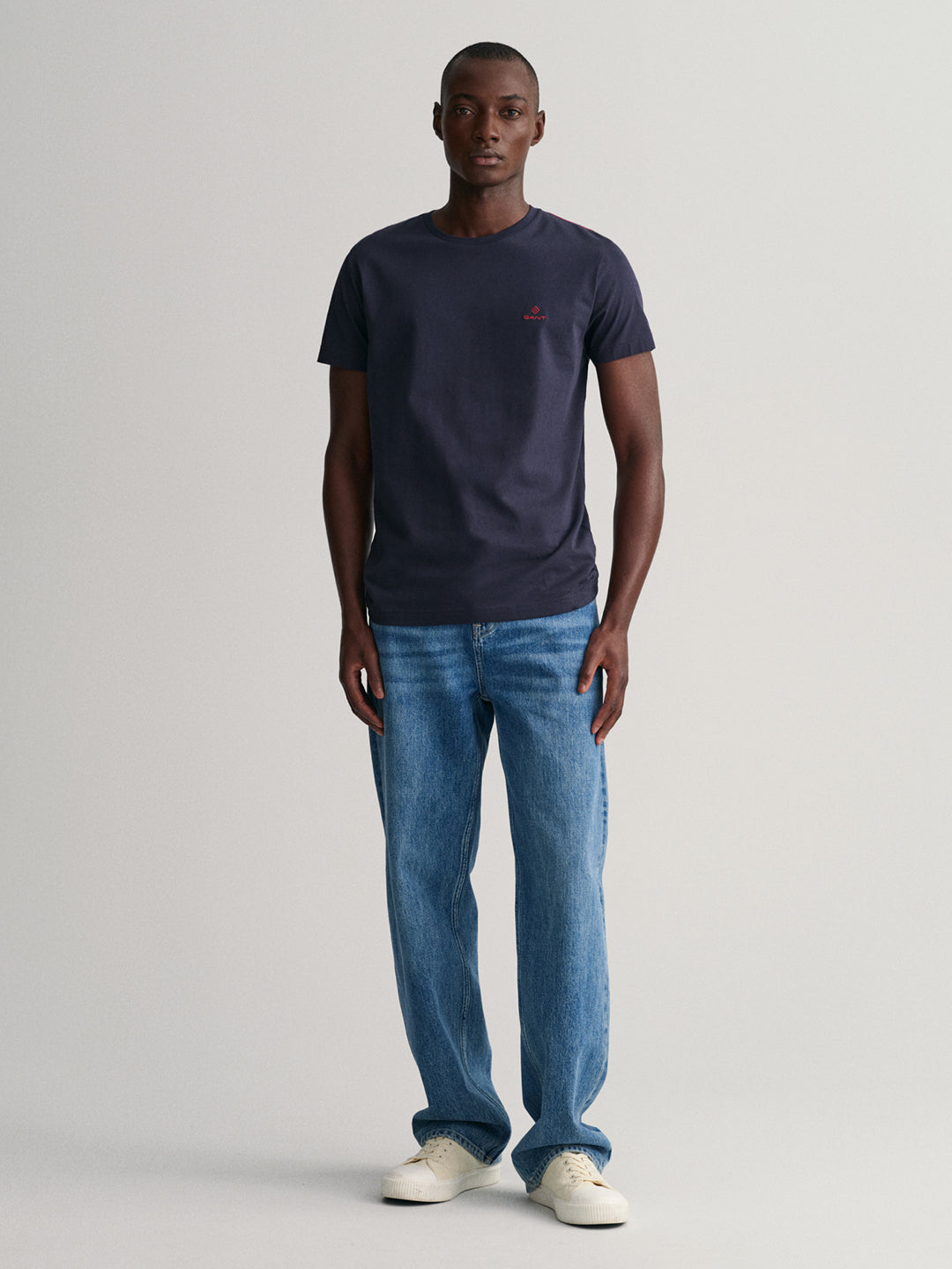 Gant Blue Contrast Logo Regular Fit T-Shirt