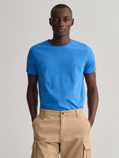 Gant Blue Contrast Logo Regular Fit T-Shirt