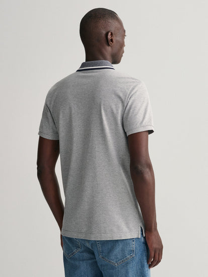 Gant Grey Sail Regular Fit Pique Polo T-Shirt