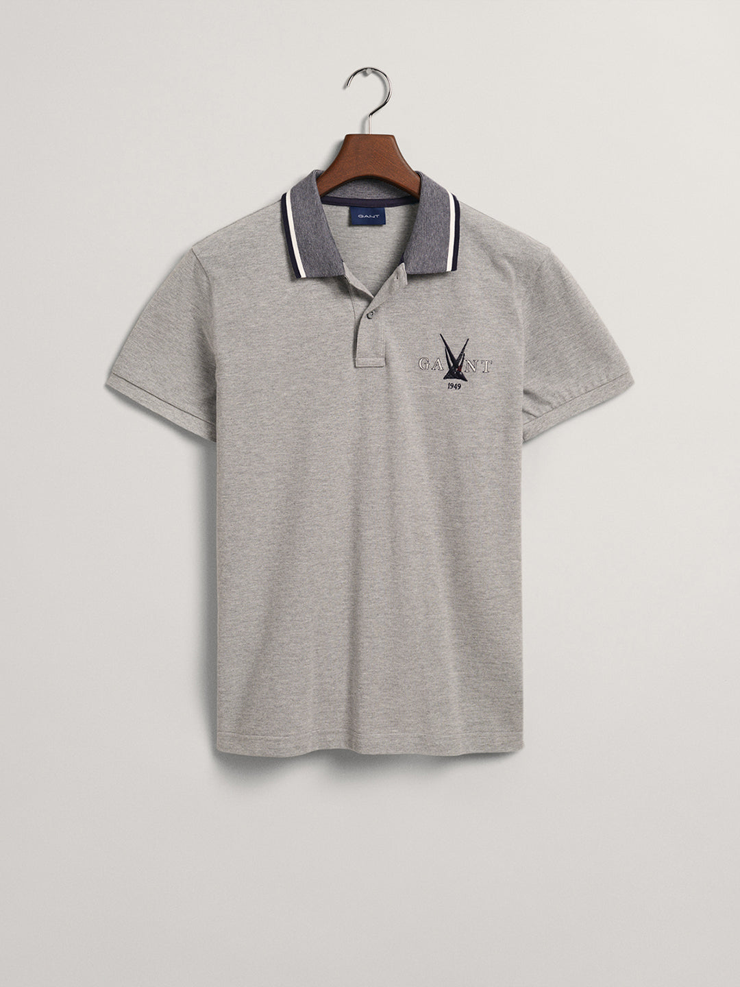 Gant Grey Sail Regular Fit Pique Polo T-Shirt