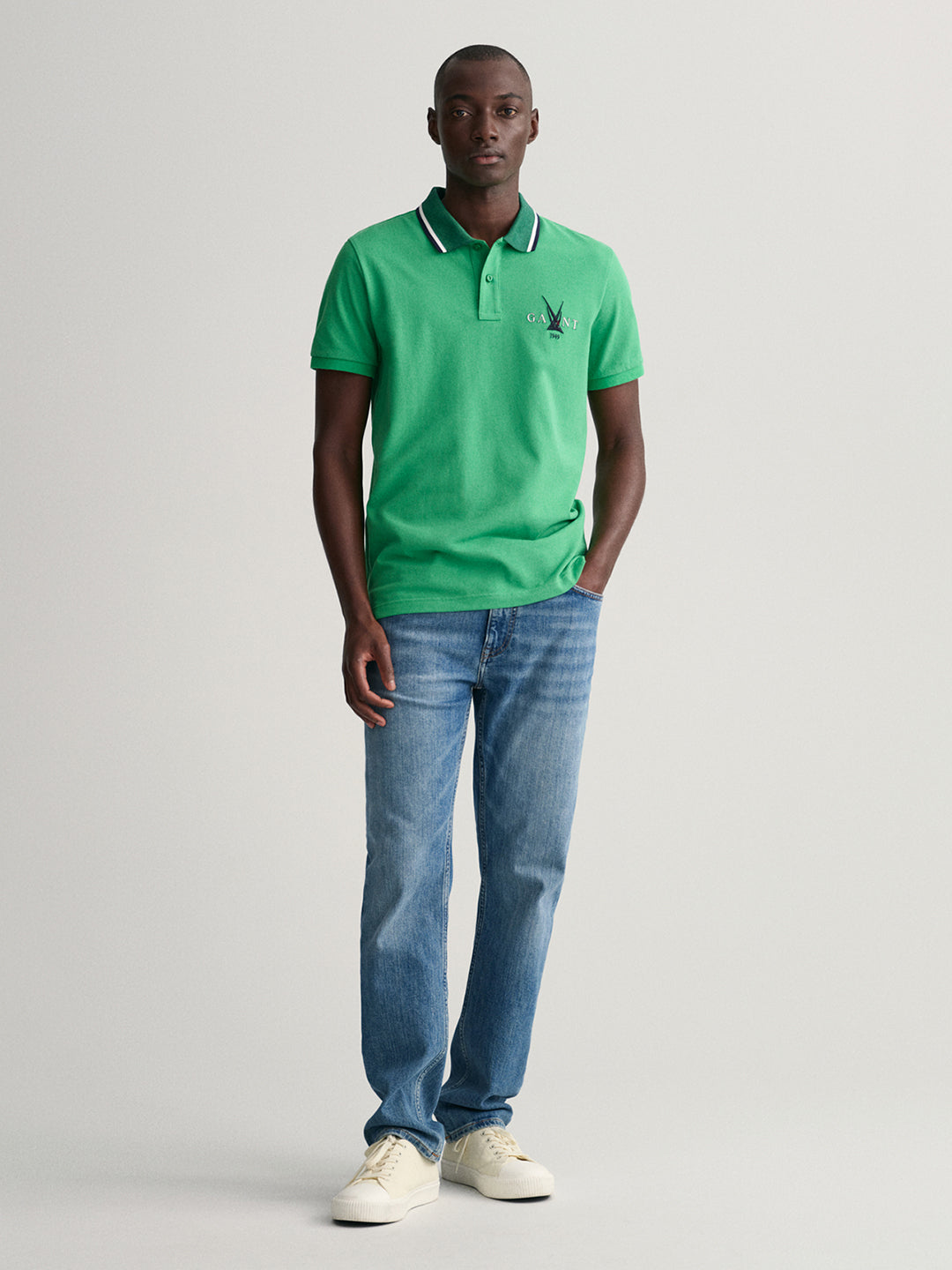 Gant Green Sail Regular Fit Pique Polo T-Shirt