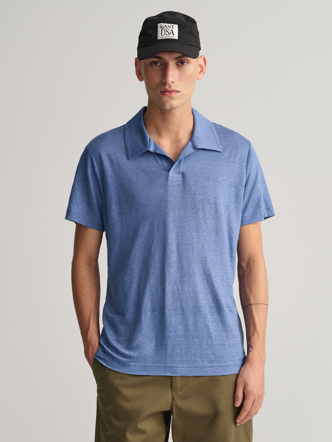 Gant Light Blue Regular Fit Polo T-Shirt