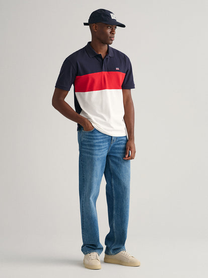 Gant Multi Blocked Comfort Fit Pique Polo T-Shirt