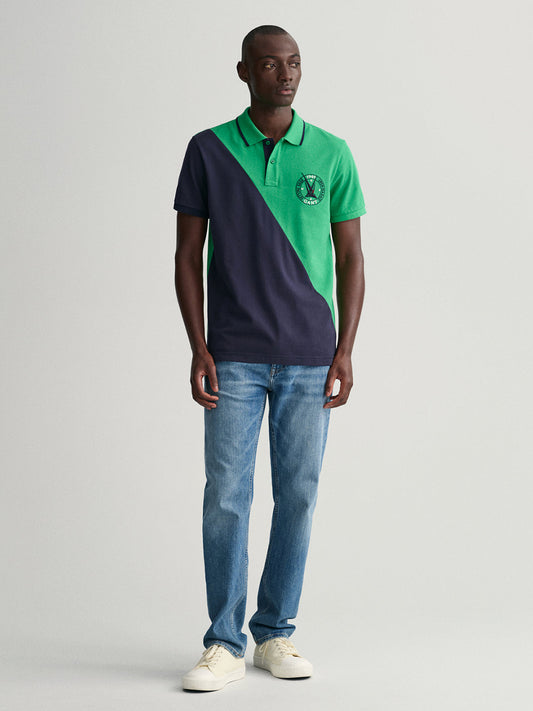 Gant Multi Sail Diagonal Regular Fit Pique Polo T-Shirt