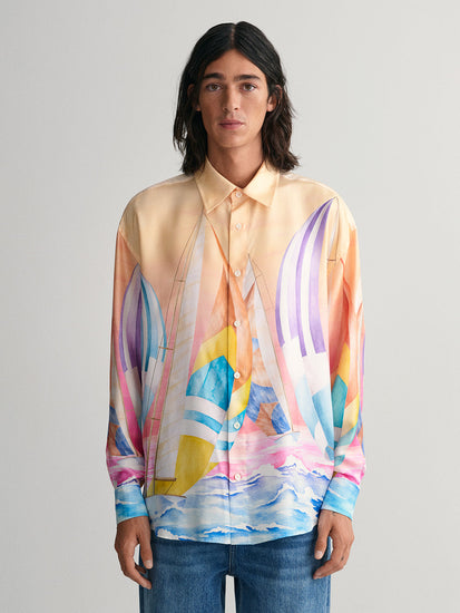 Gant Multi Sailing Printed Tailored Fit Shirt