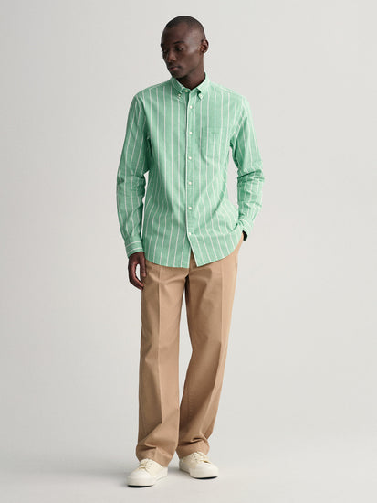 Gant Green Oxford Striped Regular Fit Shirt