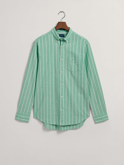 Gant Green Oxford Striped Regular Fit Shirt