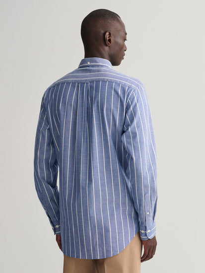 Gant Blue Oxford Striped Regular Fit Shirt