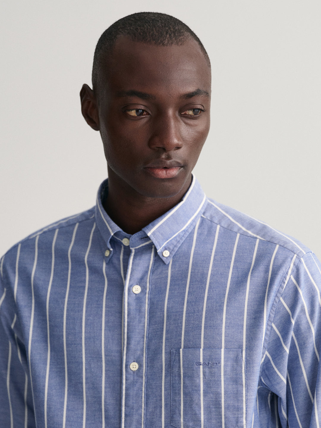 Gant Blue Oxford Striped Regular Fit Shirt