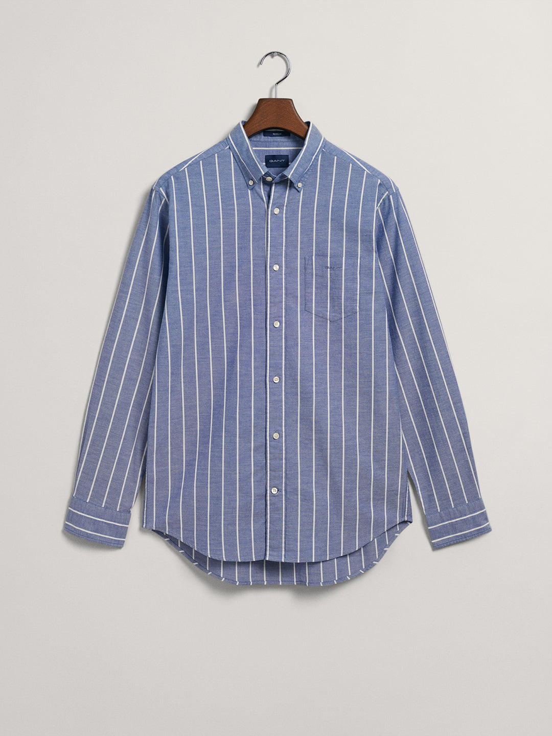 Gant Blue Oxford Striped Regular Fit Shirt