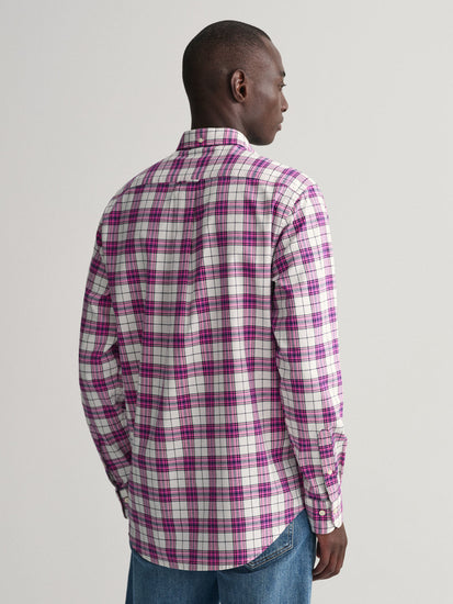 Gant Pink Oxford Checked Regular Fit Shirt