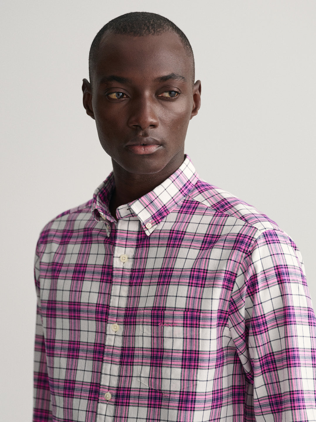 Gant Pink Oxford Checked Regular Fit Shirt