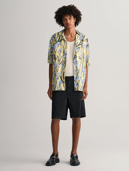 Gant Multi Iris Floral Print Relaxed Fit Linen Shirt