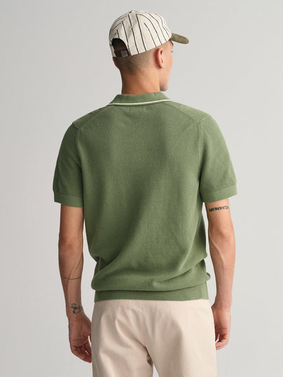 Gant Green Regular Fit Pique Polo T-Shirt