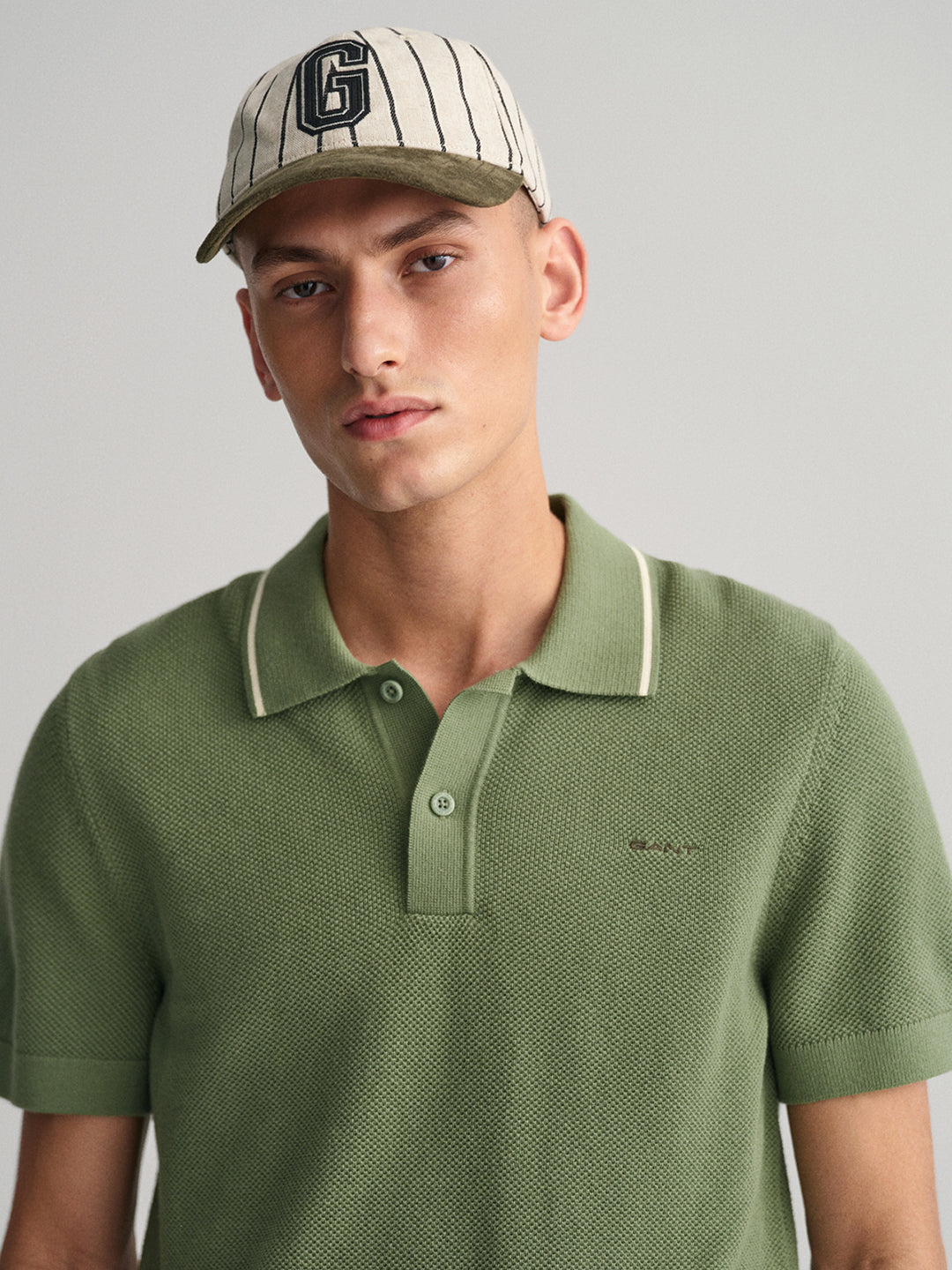 Gant Green Regular Fit Pique Polo T-Shirt