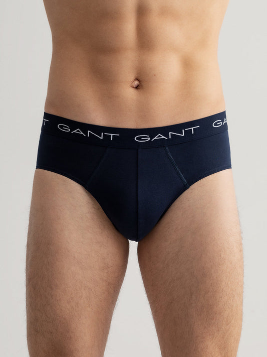 Gant Men Navy Blue Pack of 3 Briefs