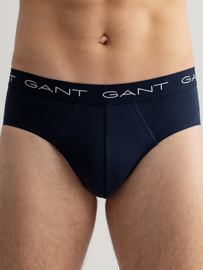 Gant Men Navy Blue Pack of 3 Briefs