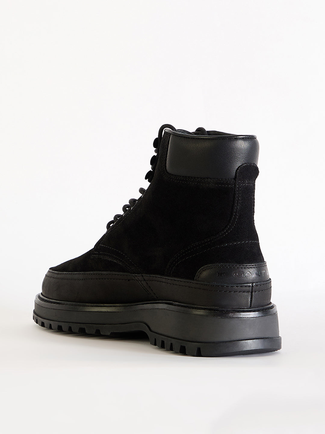 Gant Men Black  Solid Lace-Up Round Toe Boots