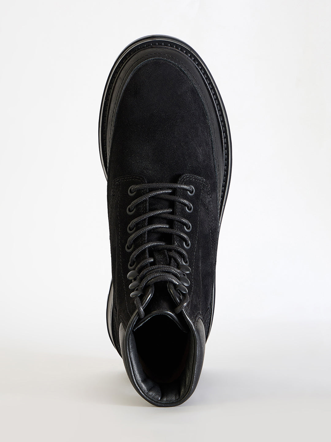 Gant Men Black  Solid Lace-Up Round Toe Boots