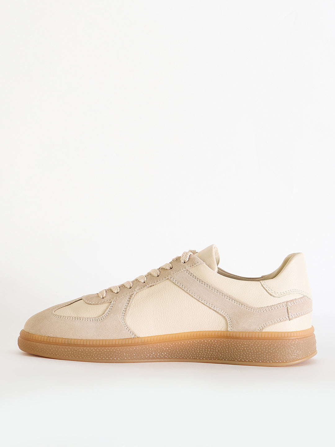 Gant Men Beige Color-Blocked Lace-Up Round Toe Sneakers