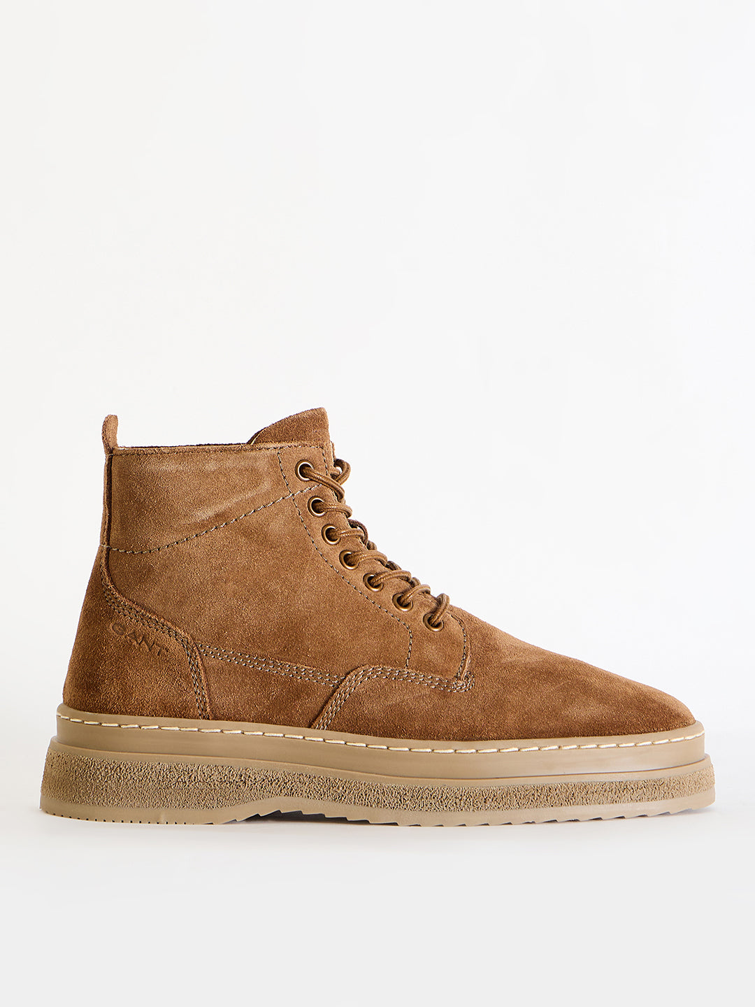 Gant Men Brown Solid Lace-Up Round Toe Boots