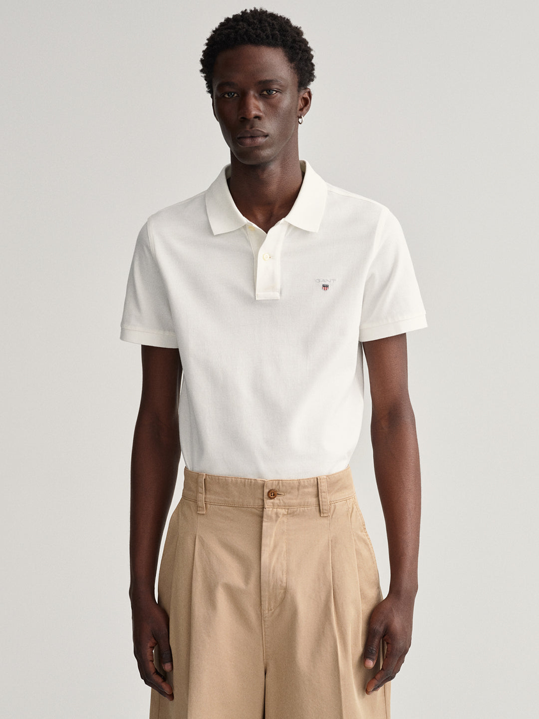 Gant White Regular Fit Polo Tshirt