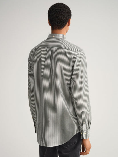 Gant Green Striped Regular Fit Shirt
