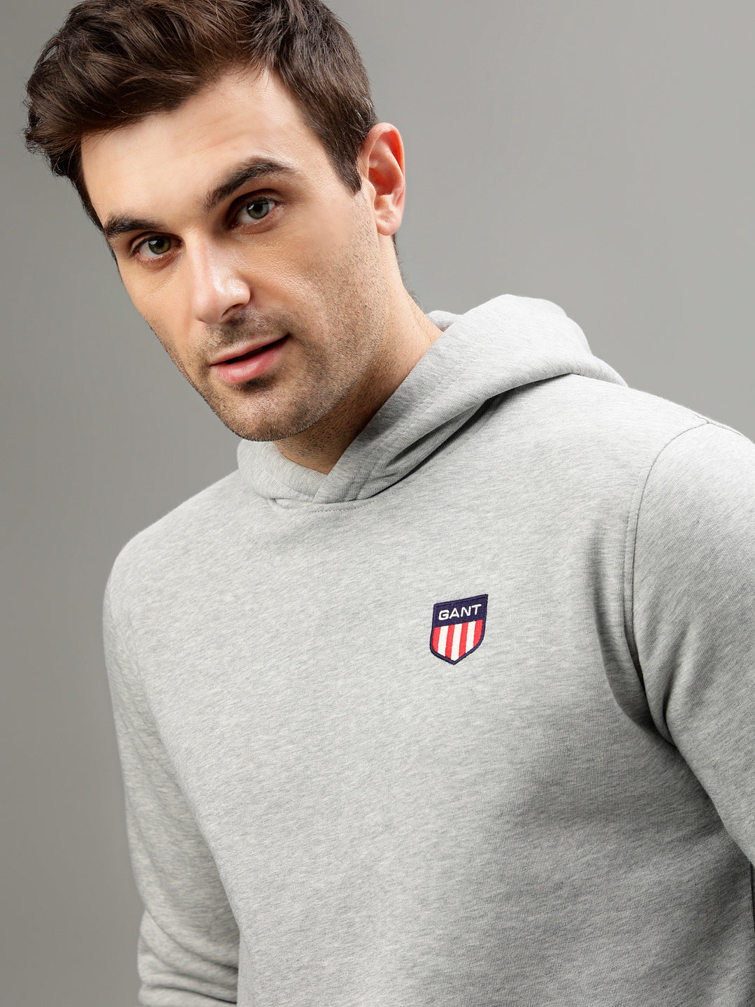 Gant Men Solid Hooded Full Sleeves Sweatshirt