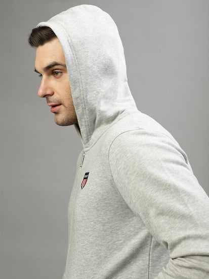 Gant Men Solid Hooded Full Sleeves Sweatshirt