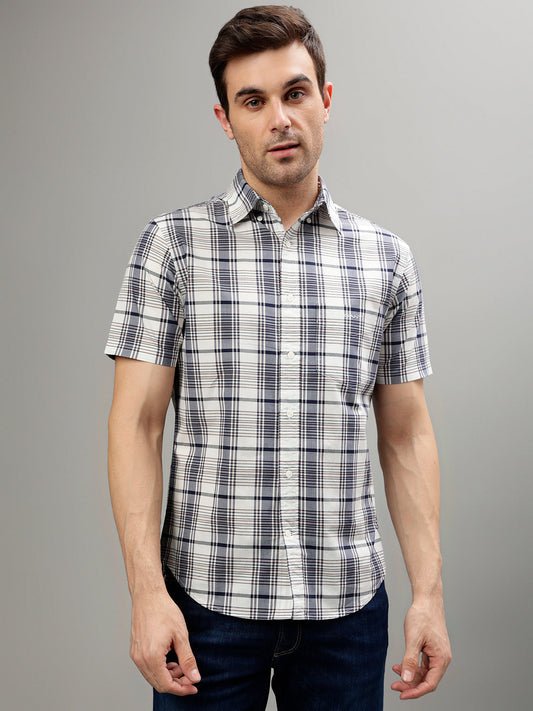 Gant White Fashion Checked Regular Fit Shirt