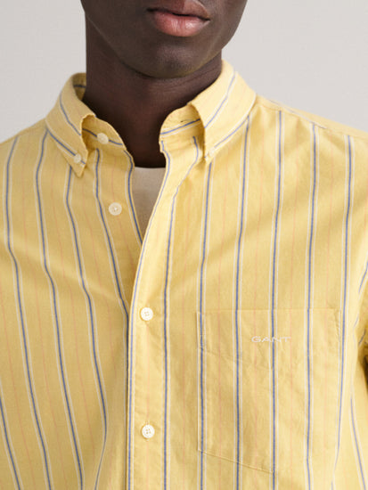 Gant Yellow Fashion Striped Regular Fit Shirt