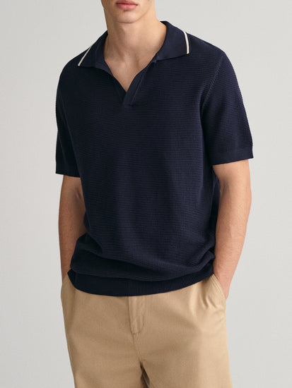 Gant Men Blue Solid Sweater