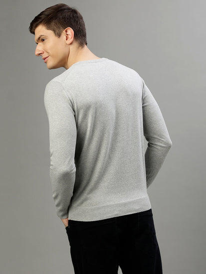 Gant Men Solid V Neck Long Sleeves Sweater