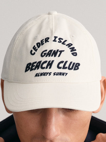 Gant Men White Solid Cap