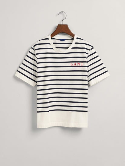 Gant Multi Preppy Striped Relaxed Fit T-Shirt