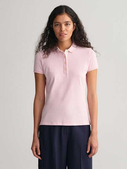 Gant Pale Pink Preppy Regular Fit Polo T-Shirt