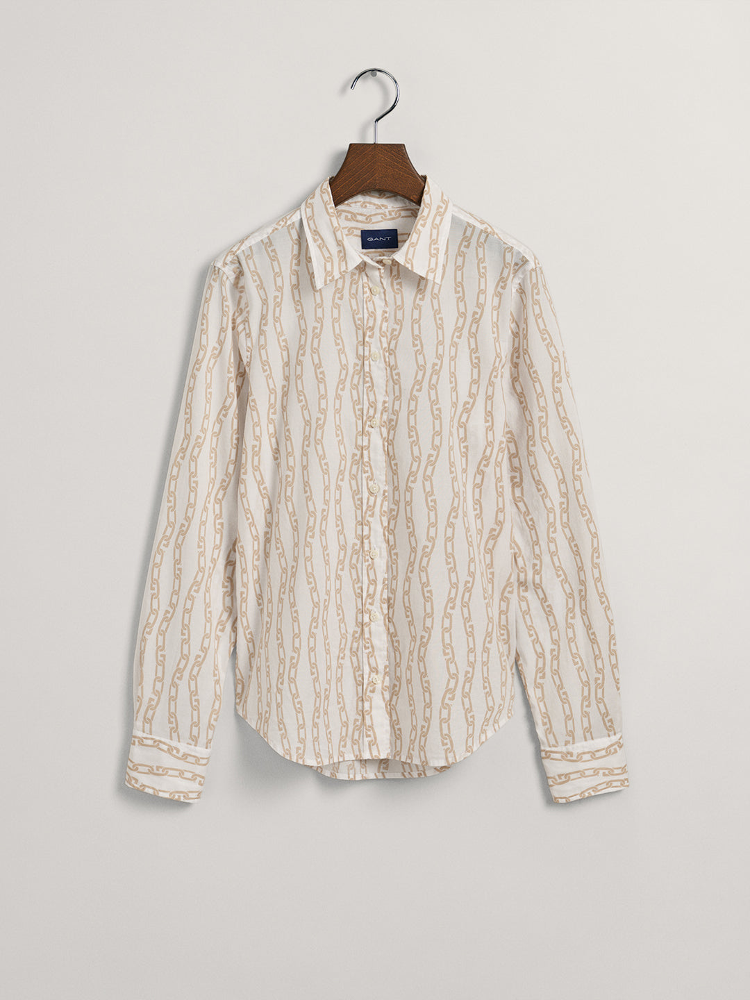 Gant Eggshell Preppy Chain Print Regular Fit Shirt