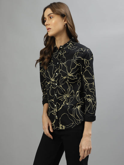 Gant Black Fashion Printed Regular Fit Shirt