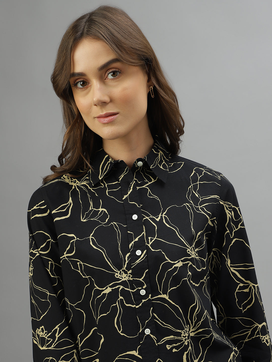 Gant Black Fashion Printed Regular Fit Shirt