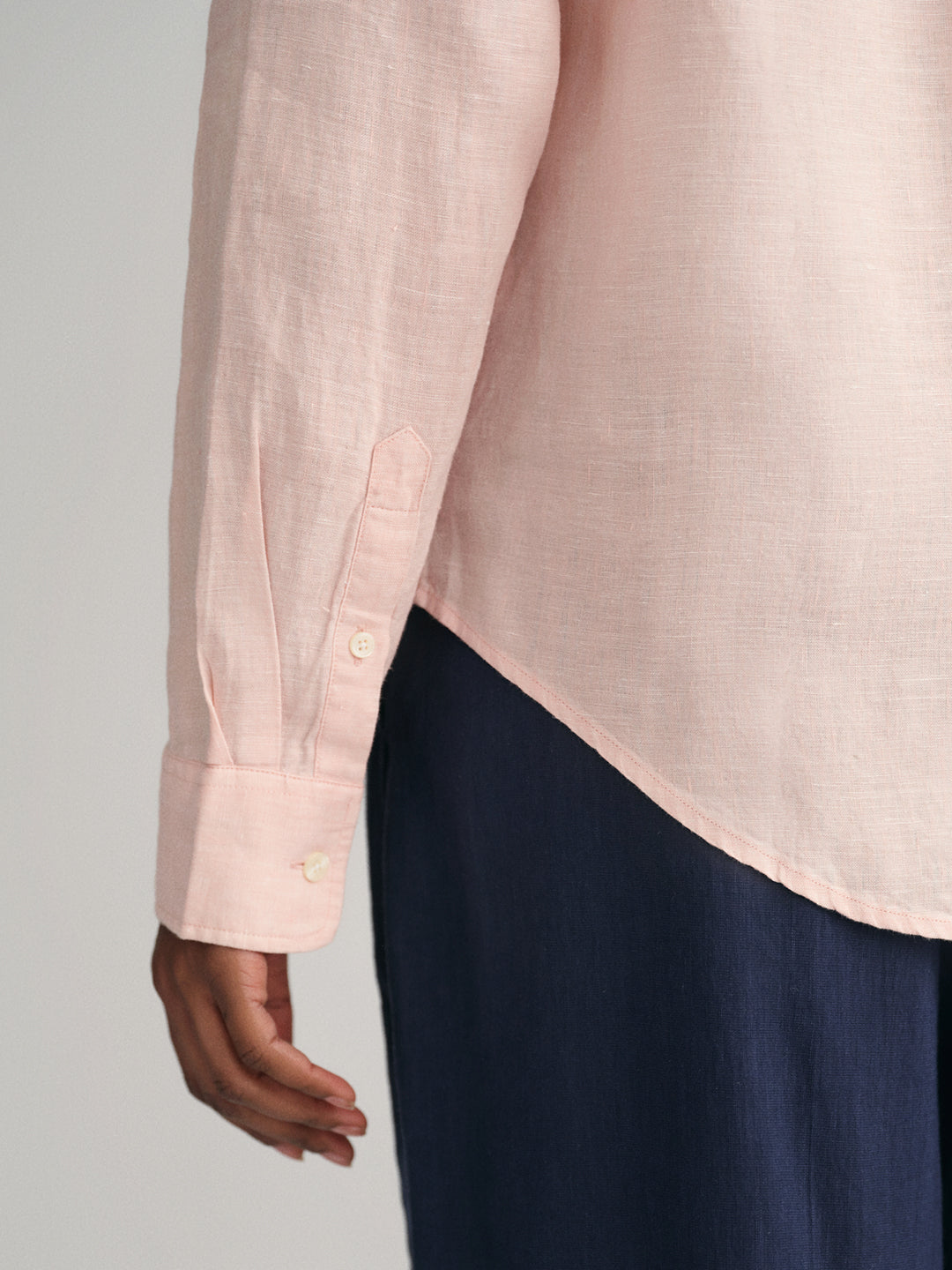 Gant Peach Preppy Regular Fit Linen Shirt