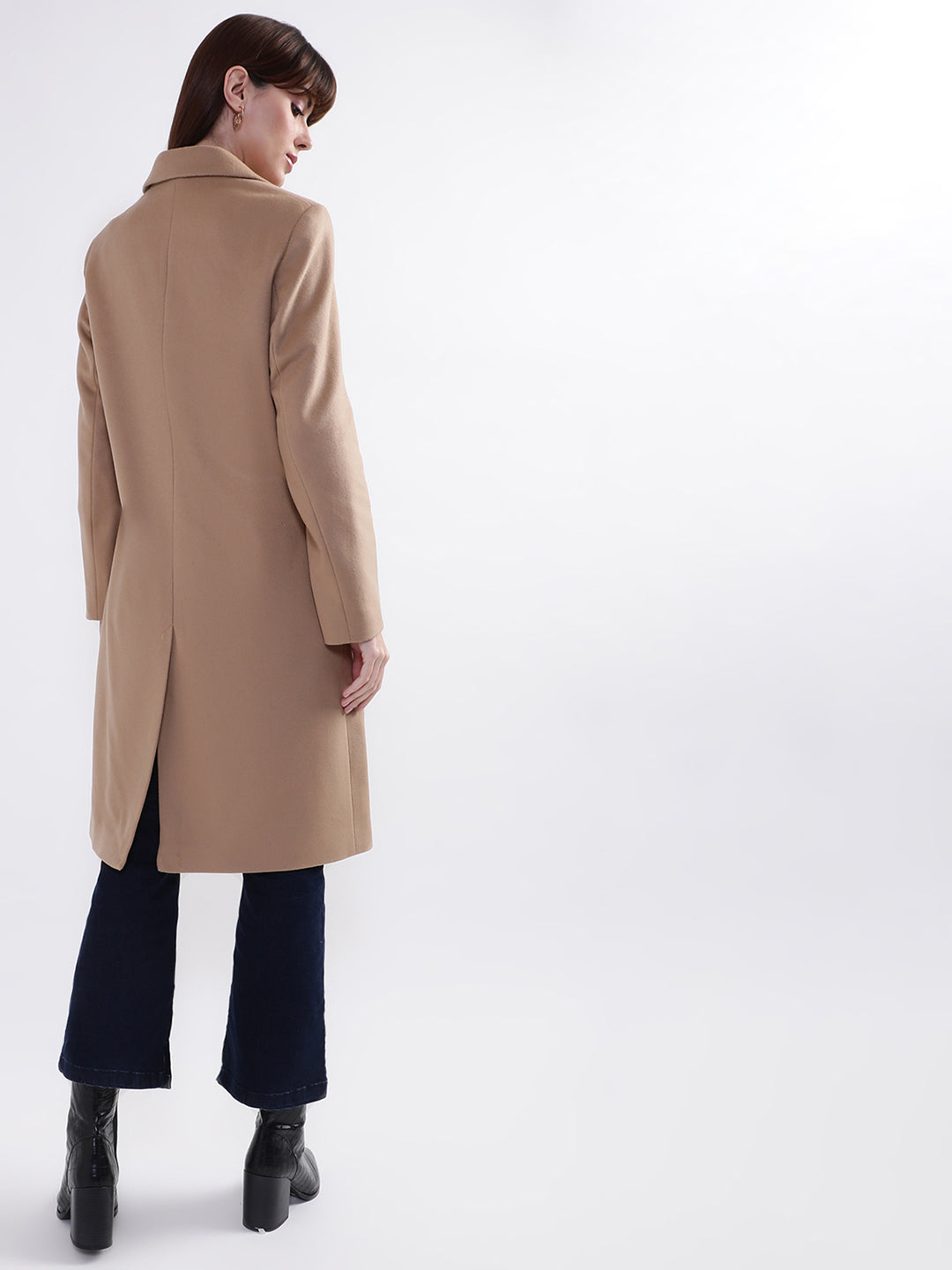 Gant Women Beige Solid Over Coats