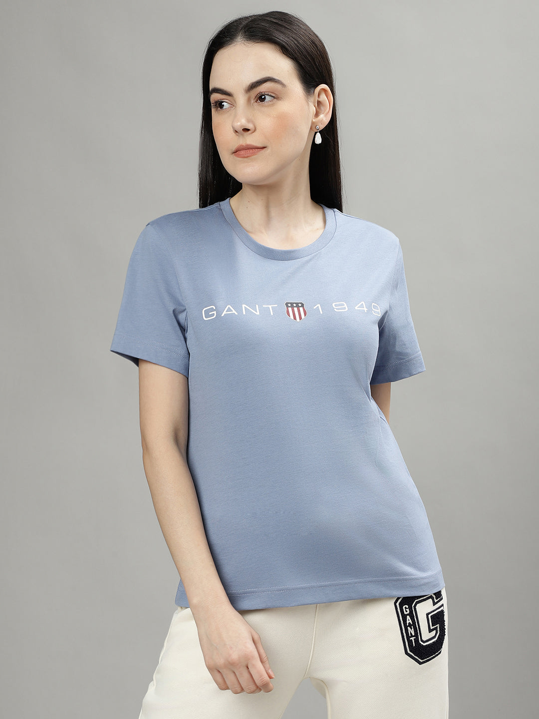 Gant Blue Fashion Logo Regular Fit T-Shirt