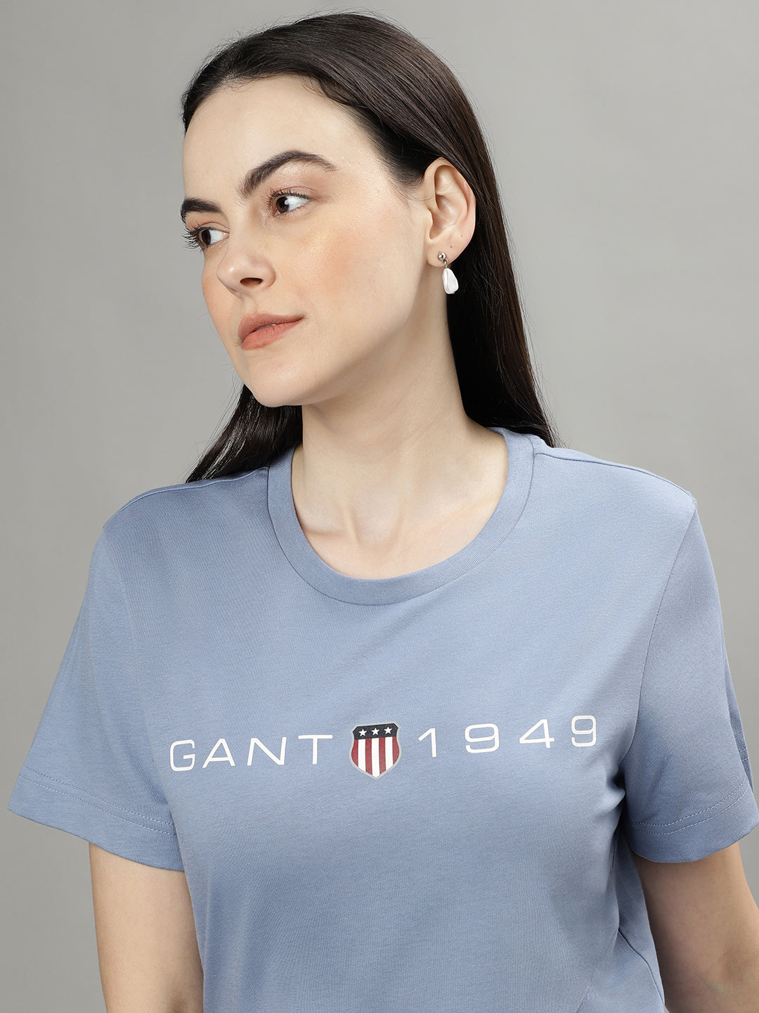 Gant Blue Fashion Logo Regular Fit T-Shirt