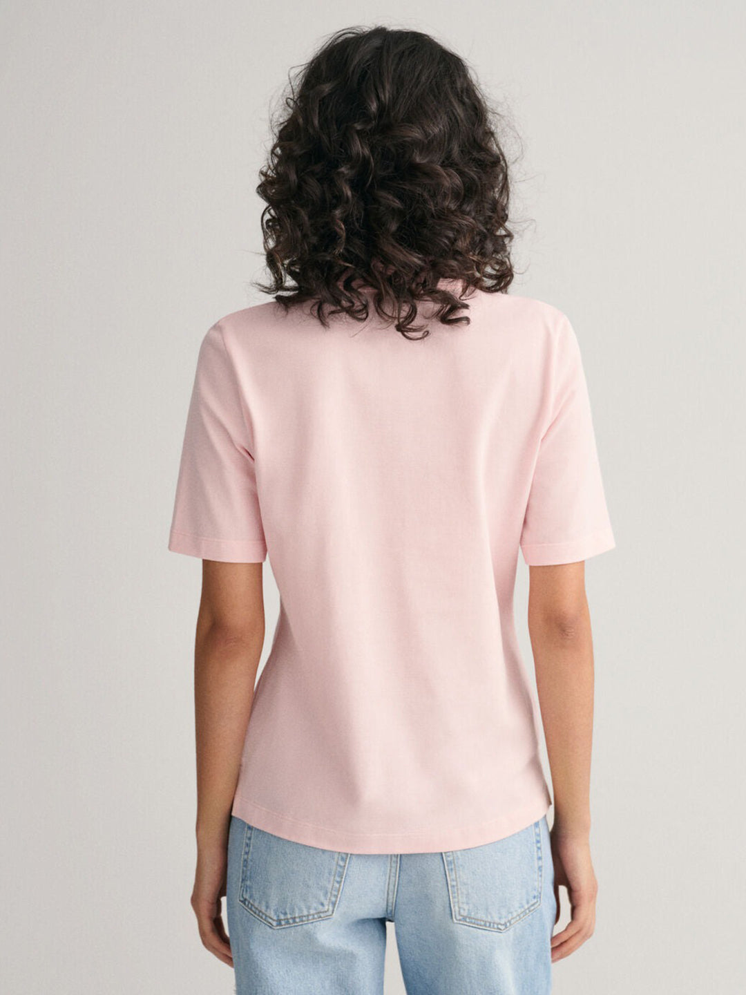 Gant Women Pink Solid Polo Short Sleeves T-shirt