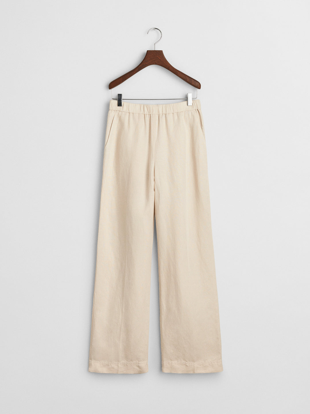 Gant Women Beige Relaxed Fit Wide Leg Trouser