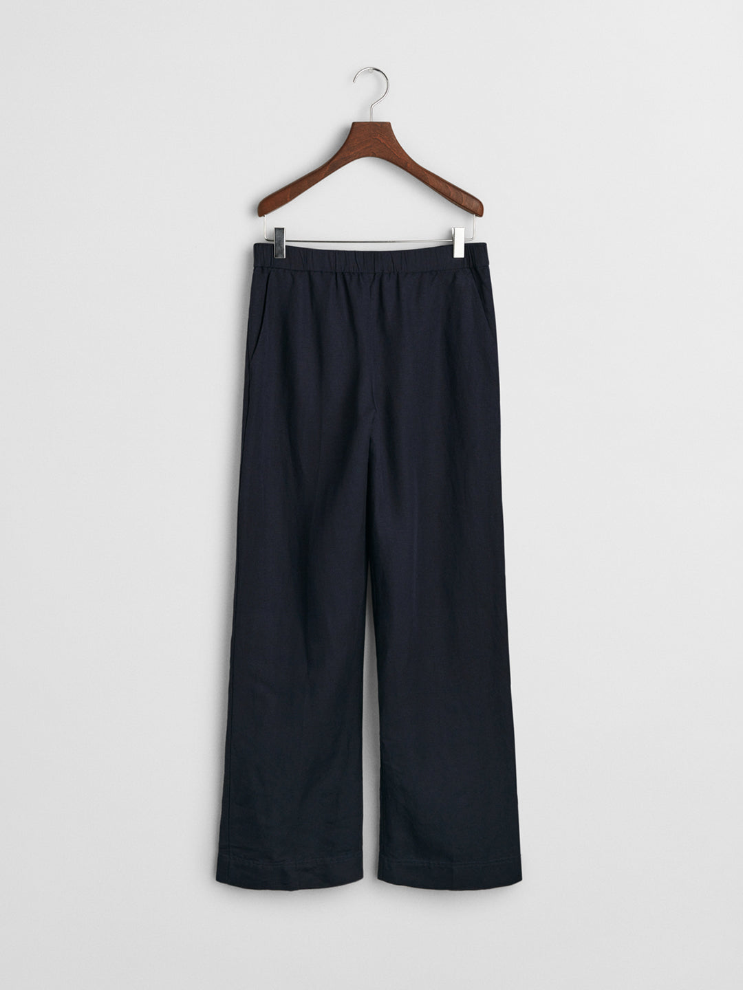 Gant Women Navy Blue Relaxed Fit Wide Leg Trouser