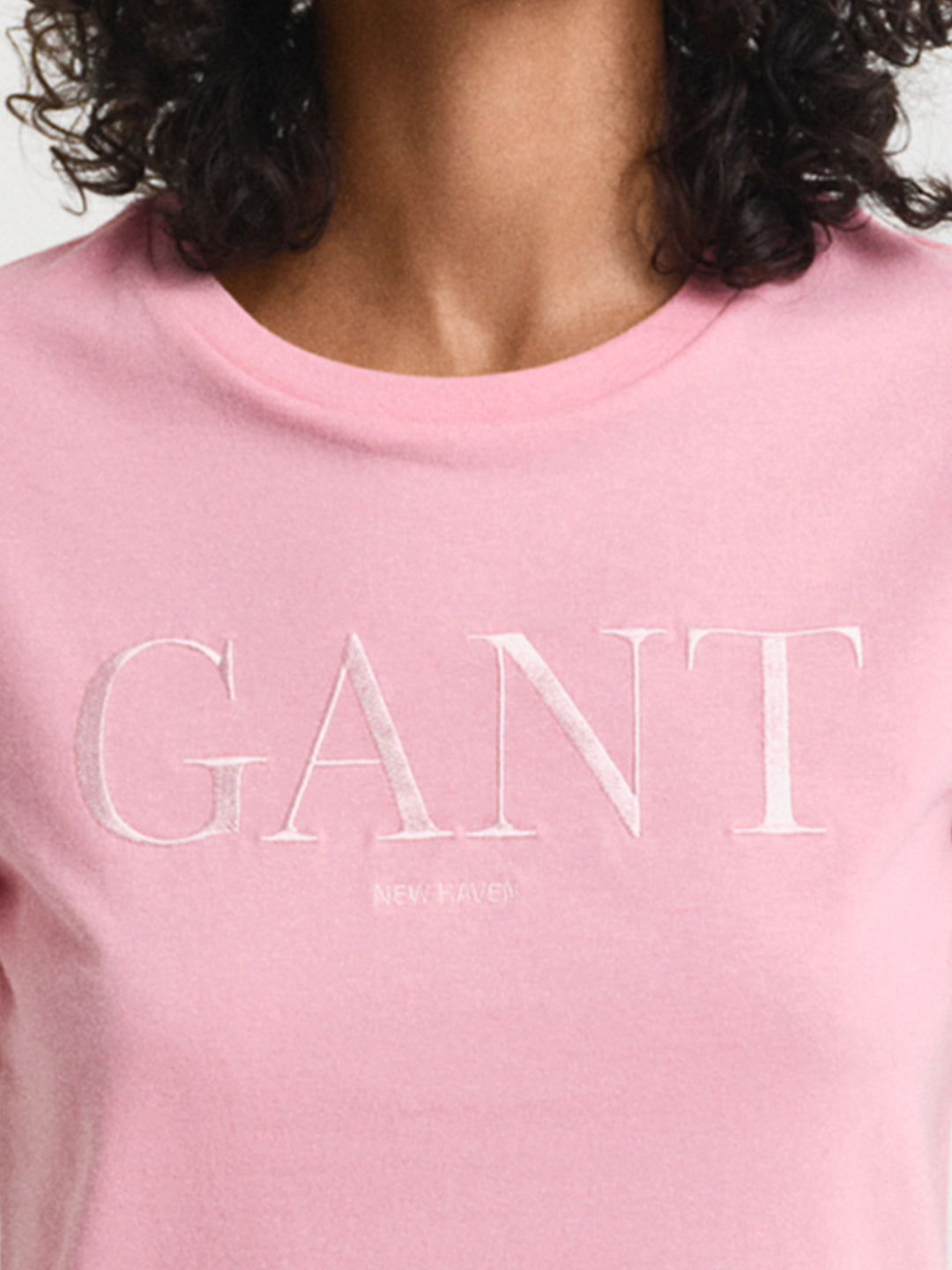 Gant Women Pink Round Neck Short Sleeves T-Shirt