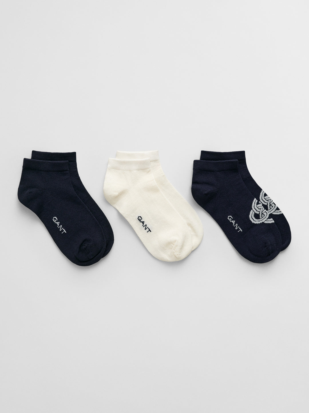 Gant Women Navy Blue Patterned Ankle Length Socks